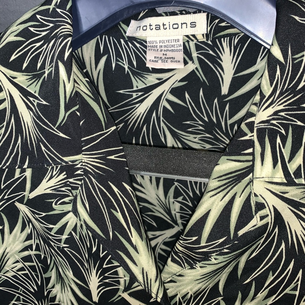 Palm Patterned Vintage Button Down - Picture 3 of 3